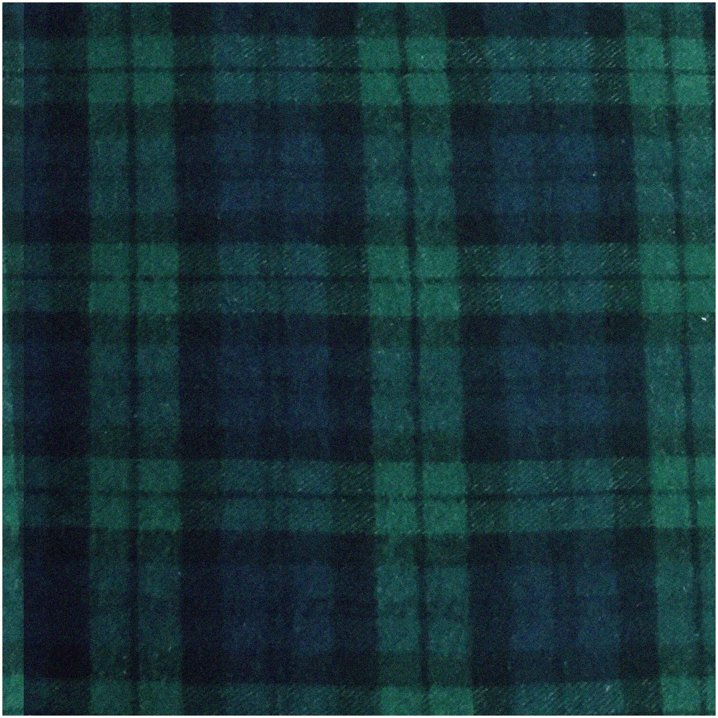 100% Cotton Flannel Fabric Blue Green Plaid 58/60" 1 Yard