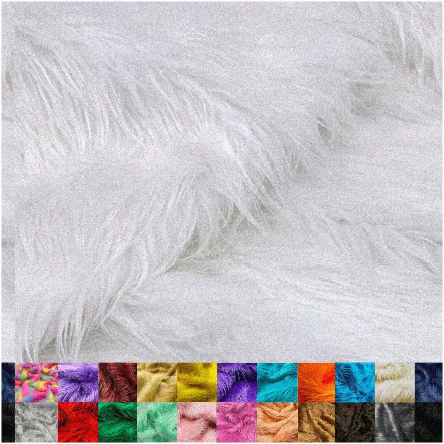 FluffLux Mohair Fabric White 1 Yard
