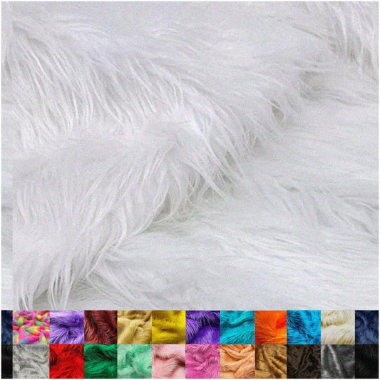 FluffLux Mohair Fabric White 1 Yard