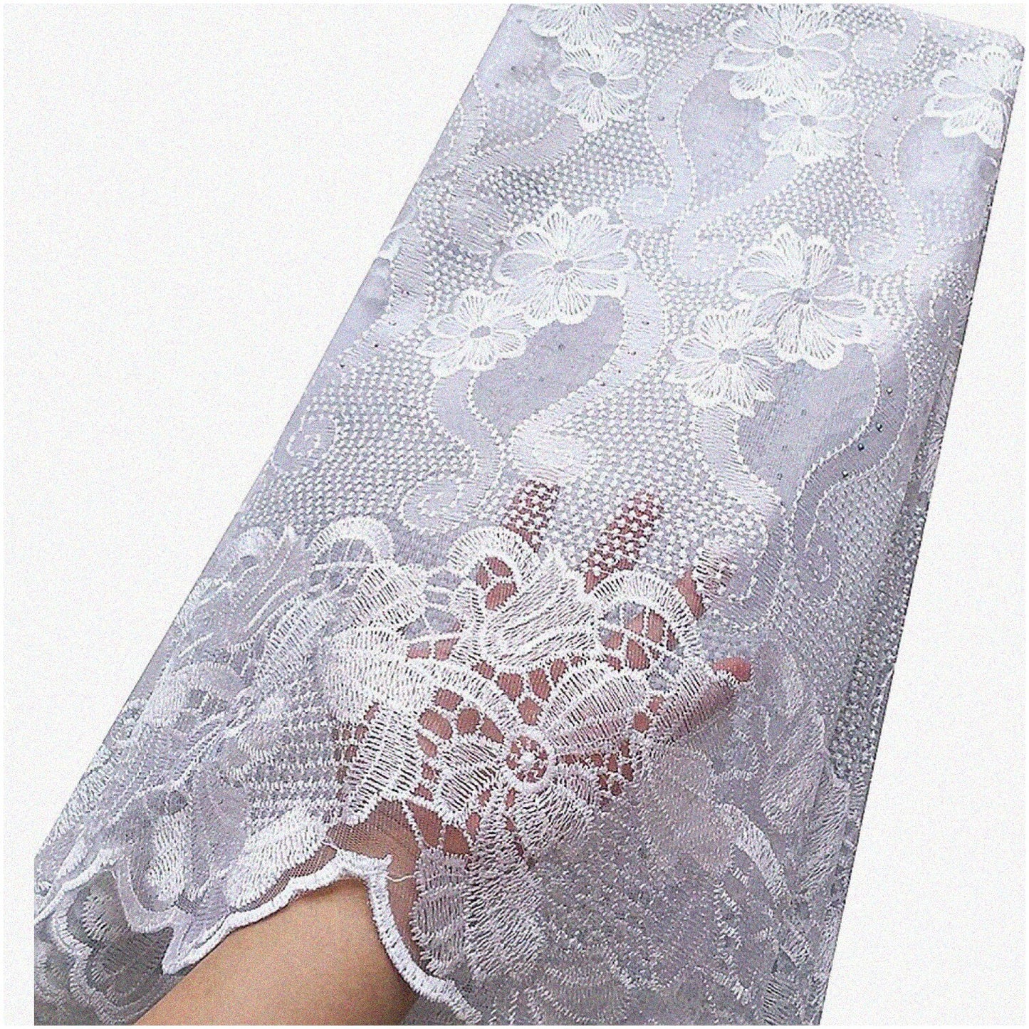 Ivory Bliss Lace Fabric 5 Yards for Wedding Dress
