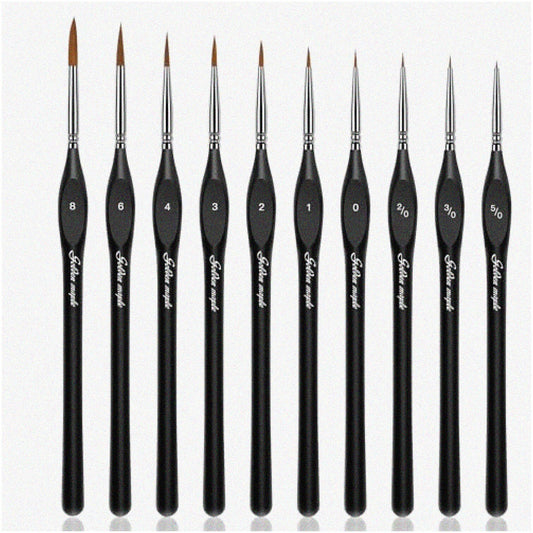 10pcs Miniature Brush Set for Acrylic Watercolor Models