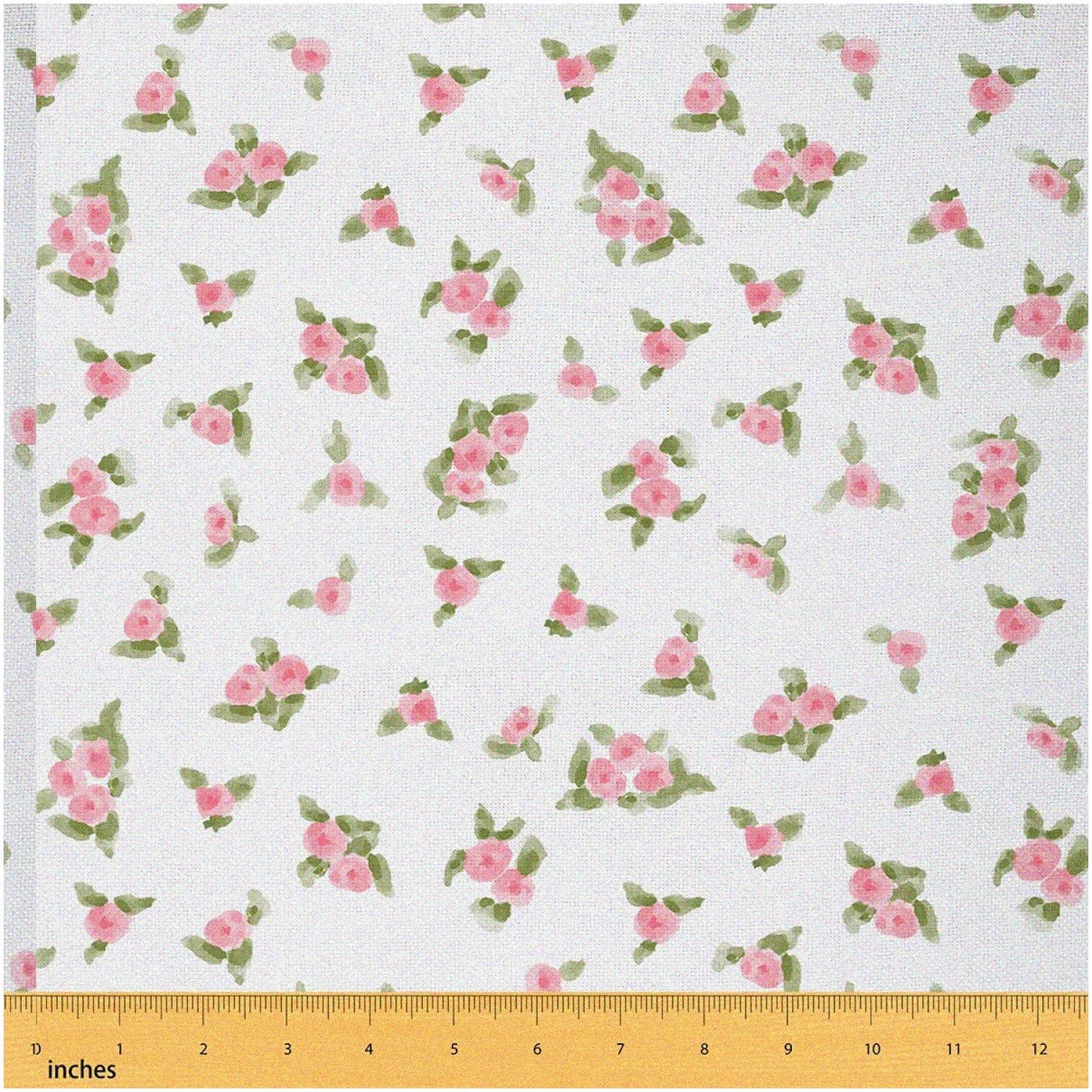 Romantic Rose Bliss Fabric White Pink 1 Yard