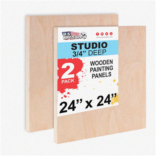 24x24 Birch Wood Painting Panels Pack of 2