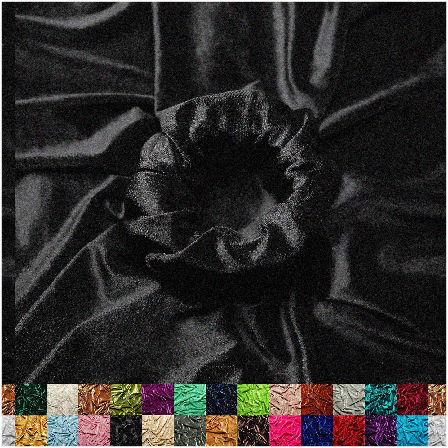 VelvetFlex Soft Stretchy Ice Fabric Black 2 Yards