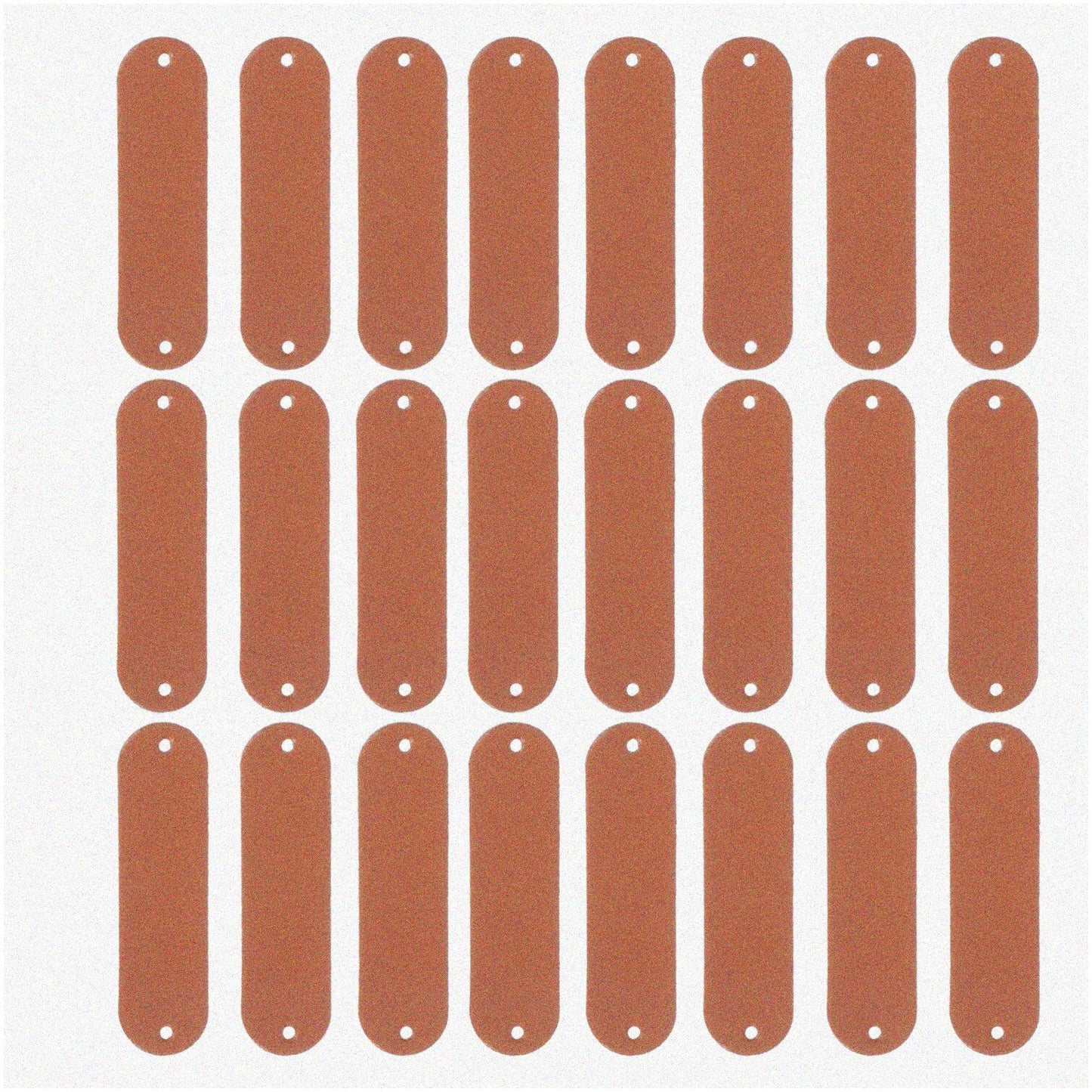 LeatherCraft ProTags 100Pcs Brown Leather Labels
