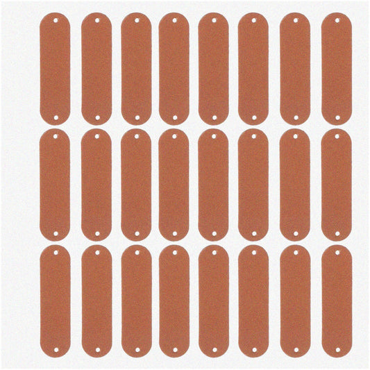 LeatherCraft ProTags 100Pcs Brown Leather Labels