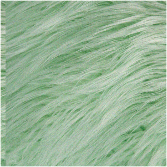Minty Shaggy Fabric Tile 6" x 6"