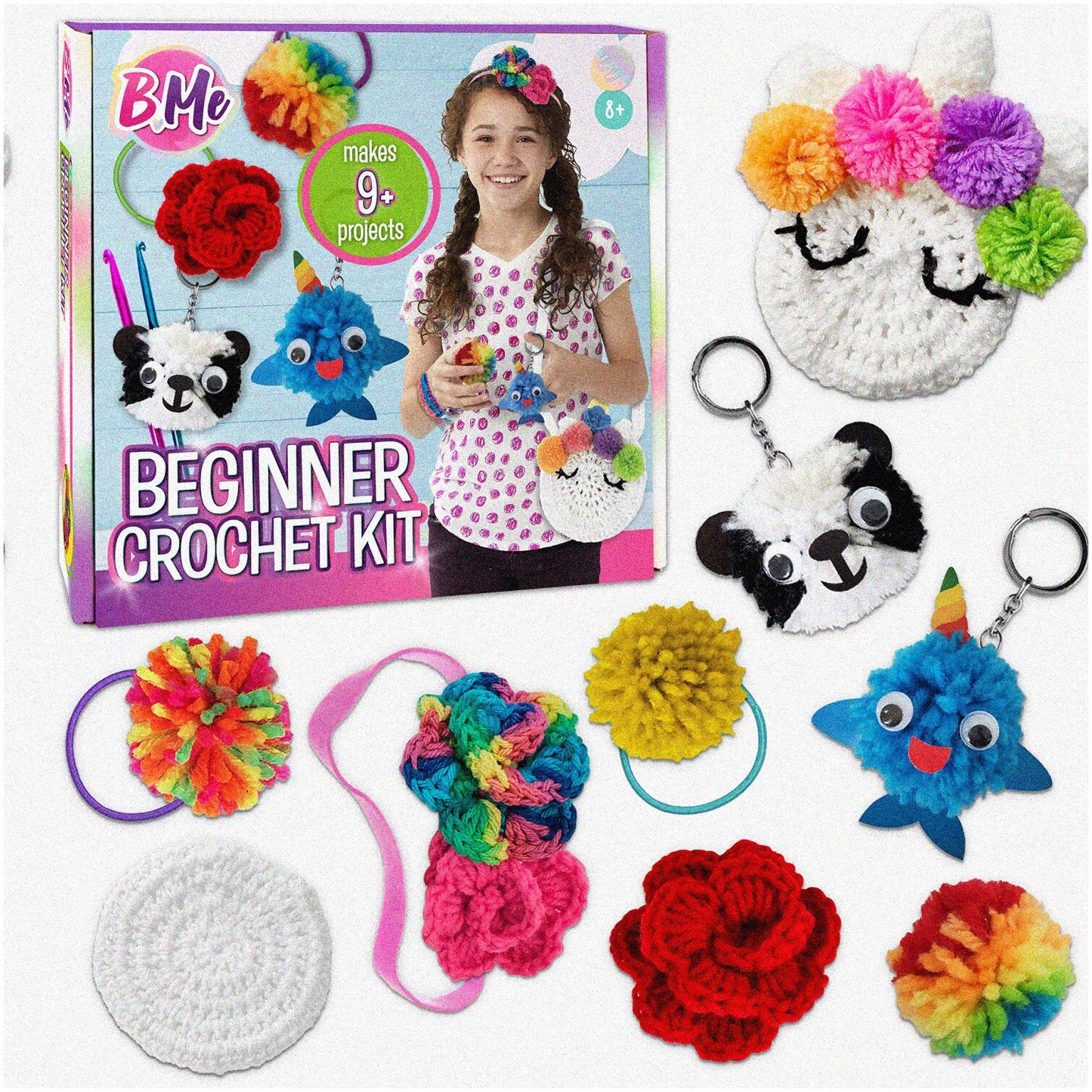 Crochet Knitting Kit for Kids and Adults, All-in-One