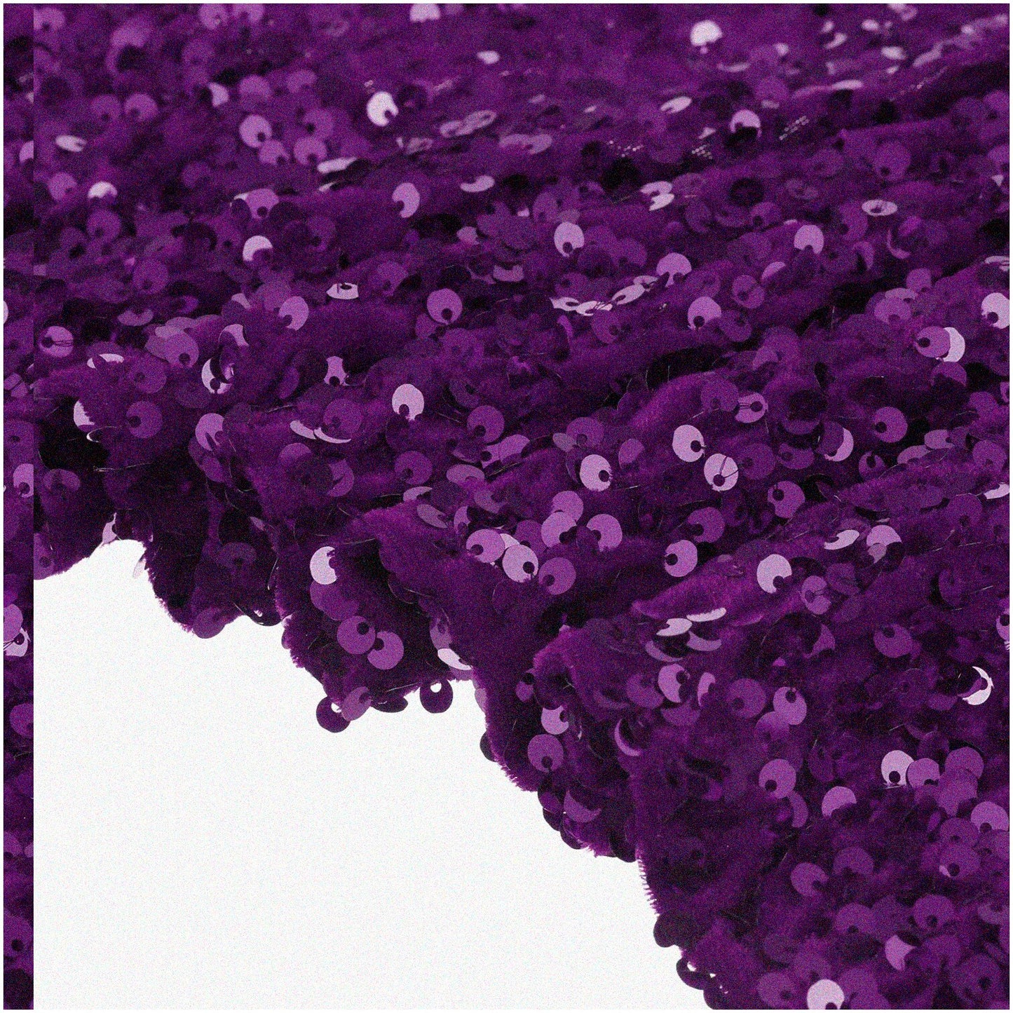 Purple Sequin Velvet Fabric 1 Yard