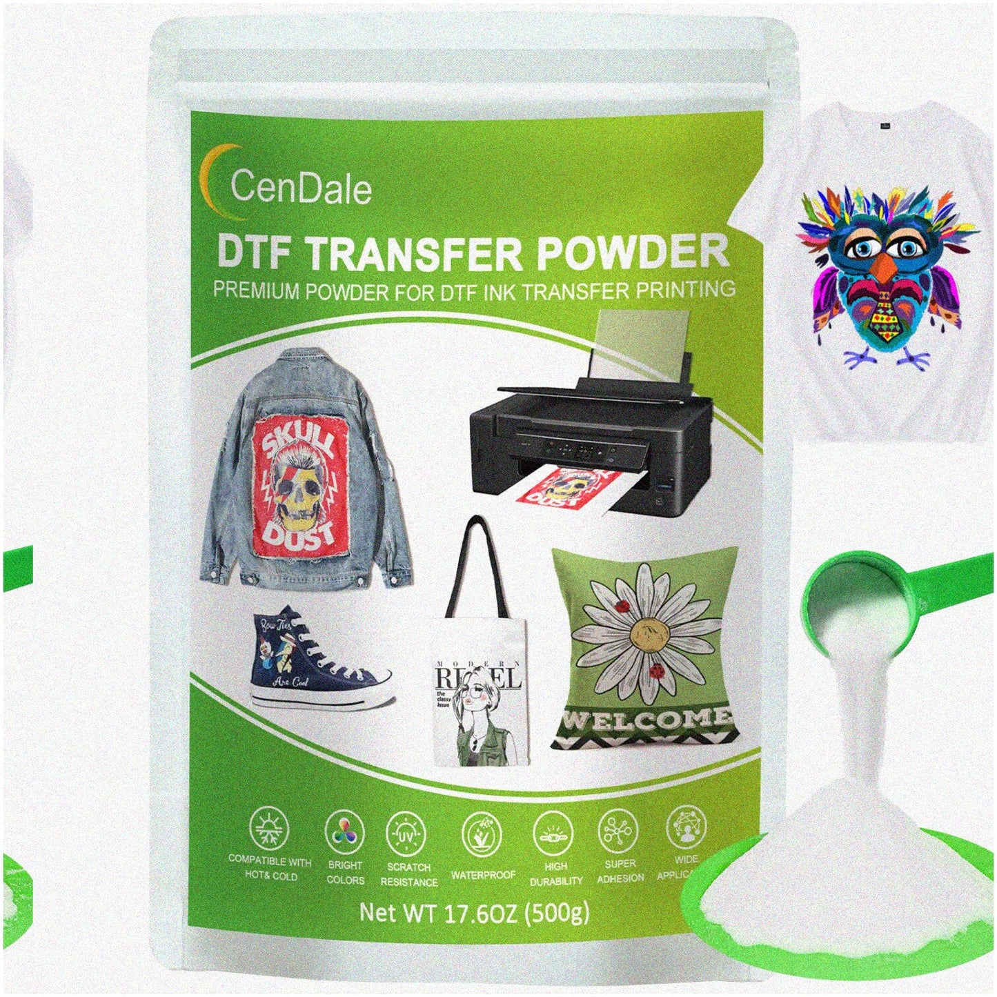 SubliMelt DTF Powder 500g White Hot Adhesive