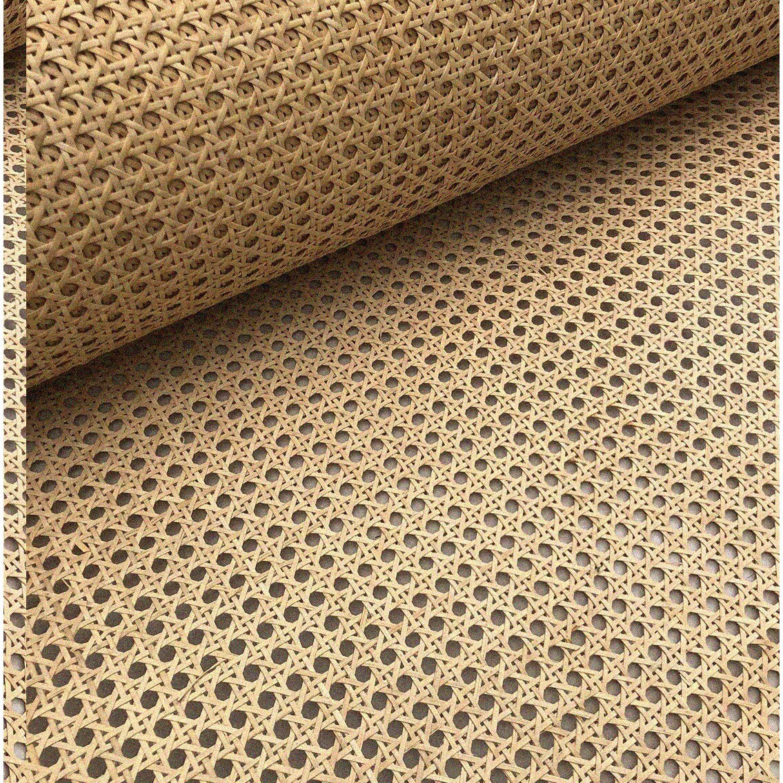 24" Woven Cane Webbing Natural 1/2 Inch 2 Feet