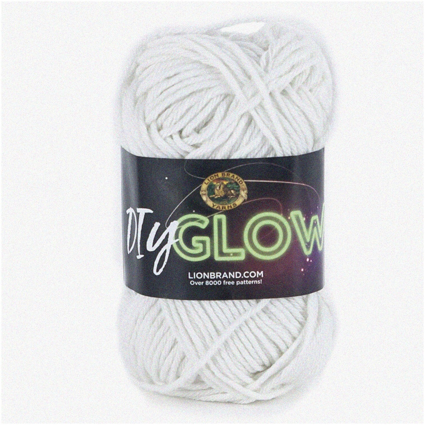 Glow-in-the-Dark Polyester Yarn, White, Worsted Weight