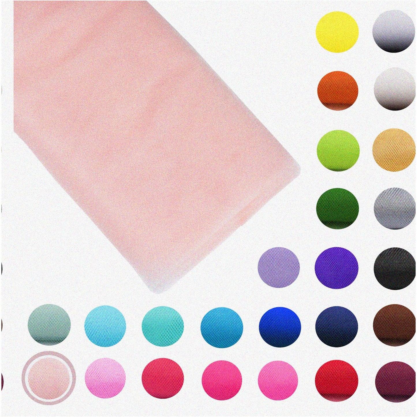 Tulle Fabric Roll Blush 54" x 40 Yards
