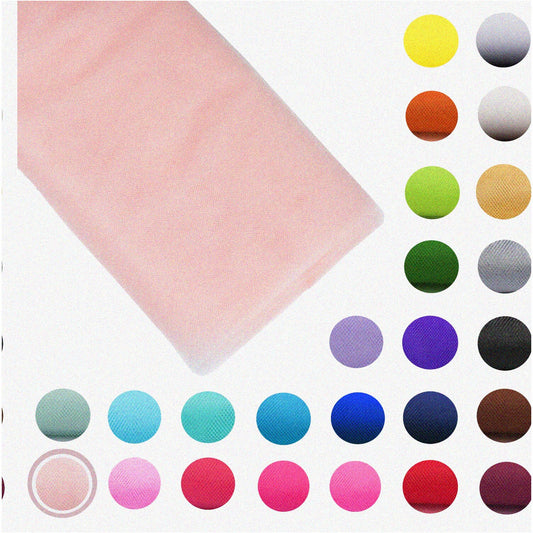 Tulle Fabric Roll Blush 54" x 40 Yards