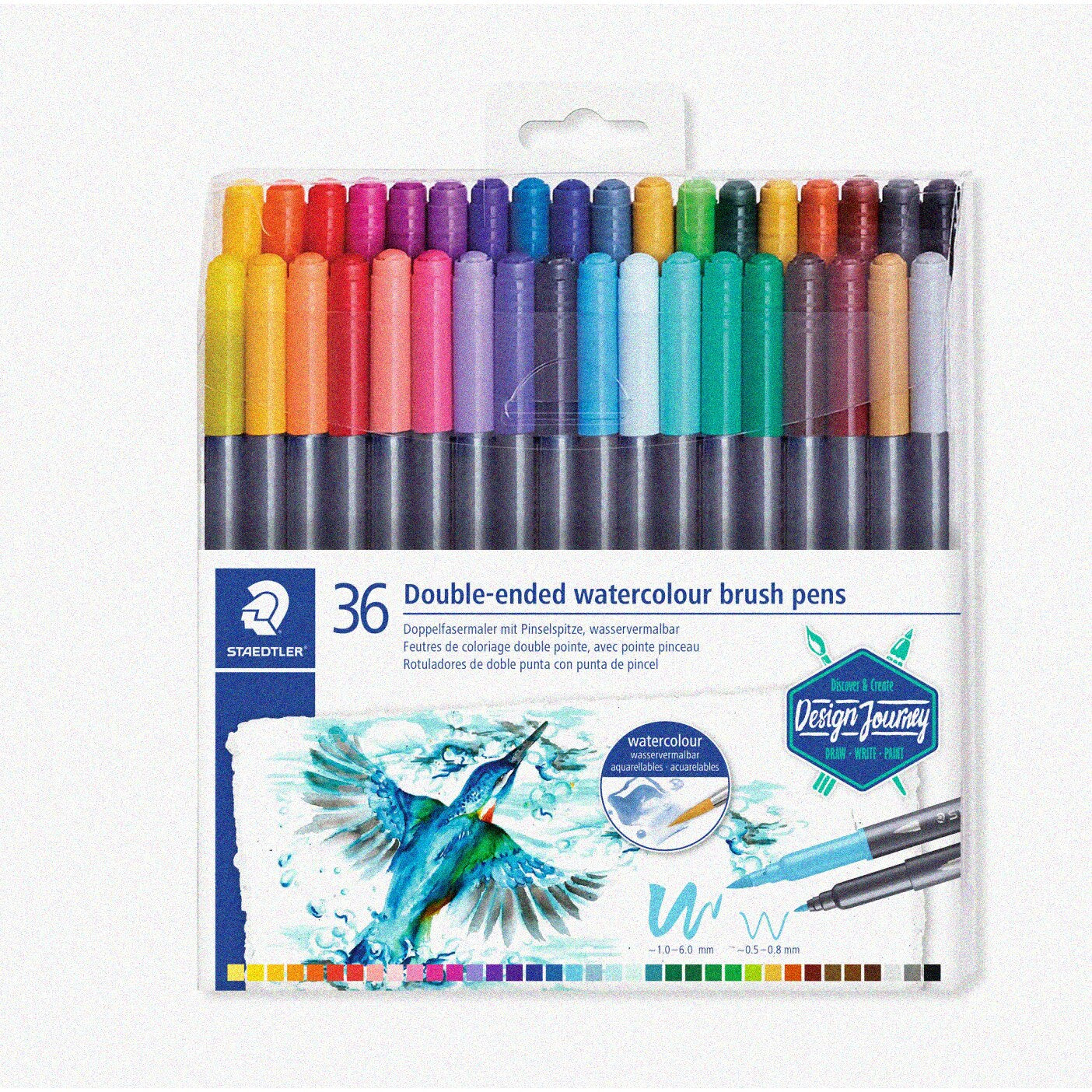 Double-Ended Watercolour Pen, Multicolor, 1 Pack