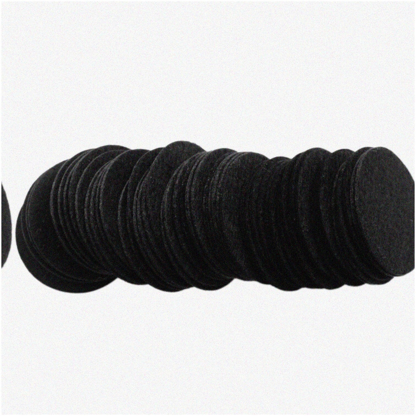 FeltFusion Jet Black 2" Circles - 58 pcs
