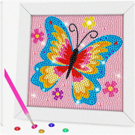 Diamond Art Kit for Kids with Wooden Frame
