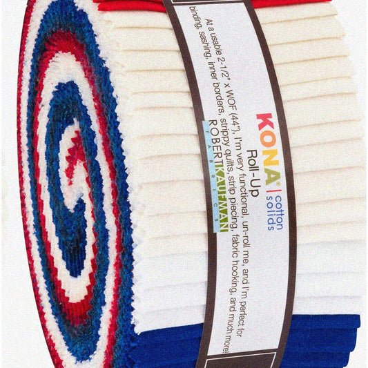 Kona Cotton Solids 2.5" Quilting Strips Jelly Roll