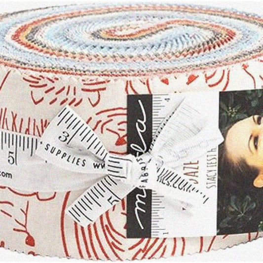 40 Cotton Fabric Strips 2.5 Inches Wide for Crafting