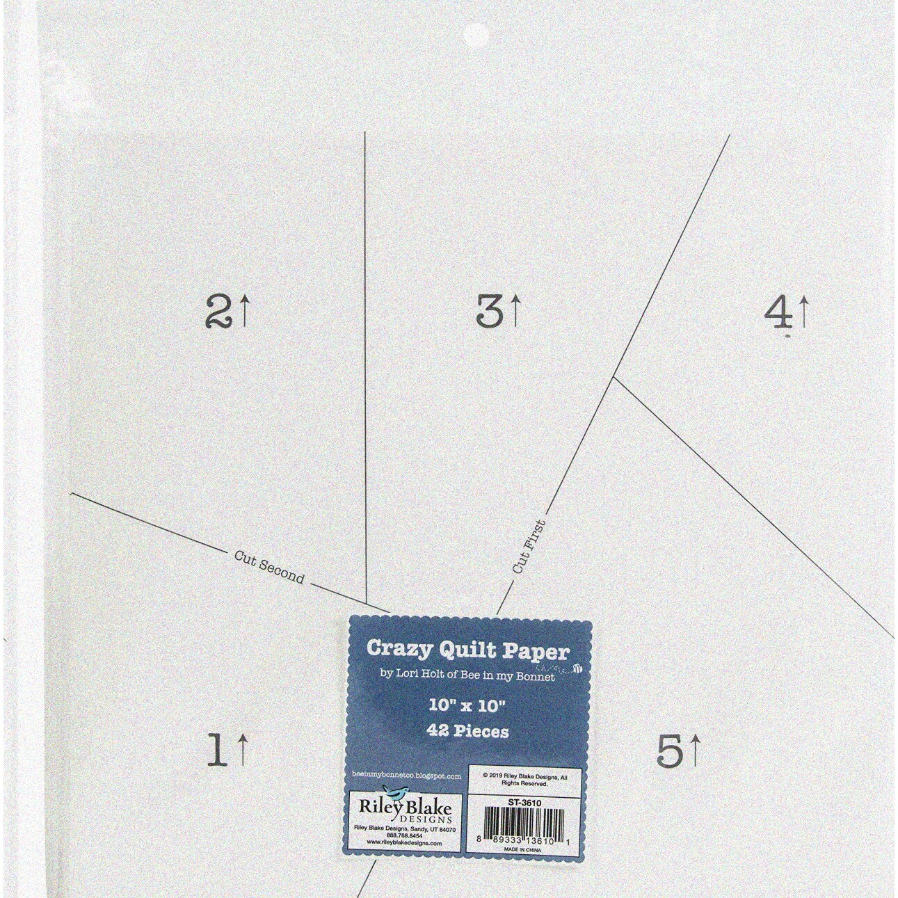 Buzzing Quilt Paper 10x10 White 42 Sheets