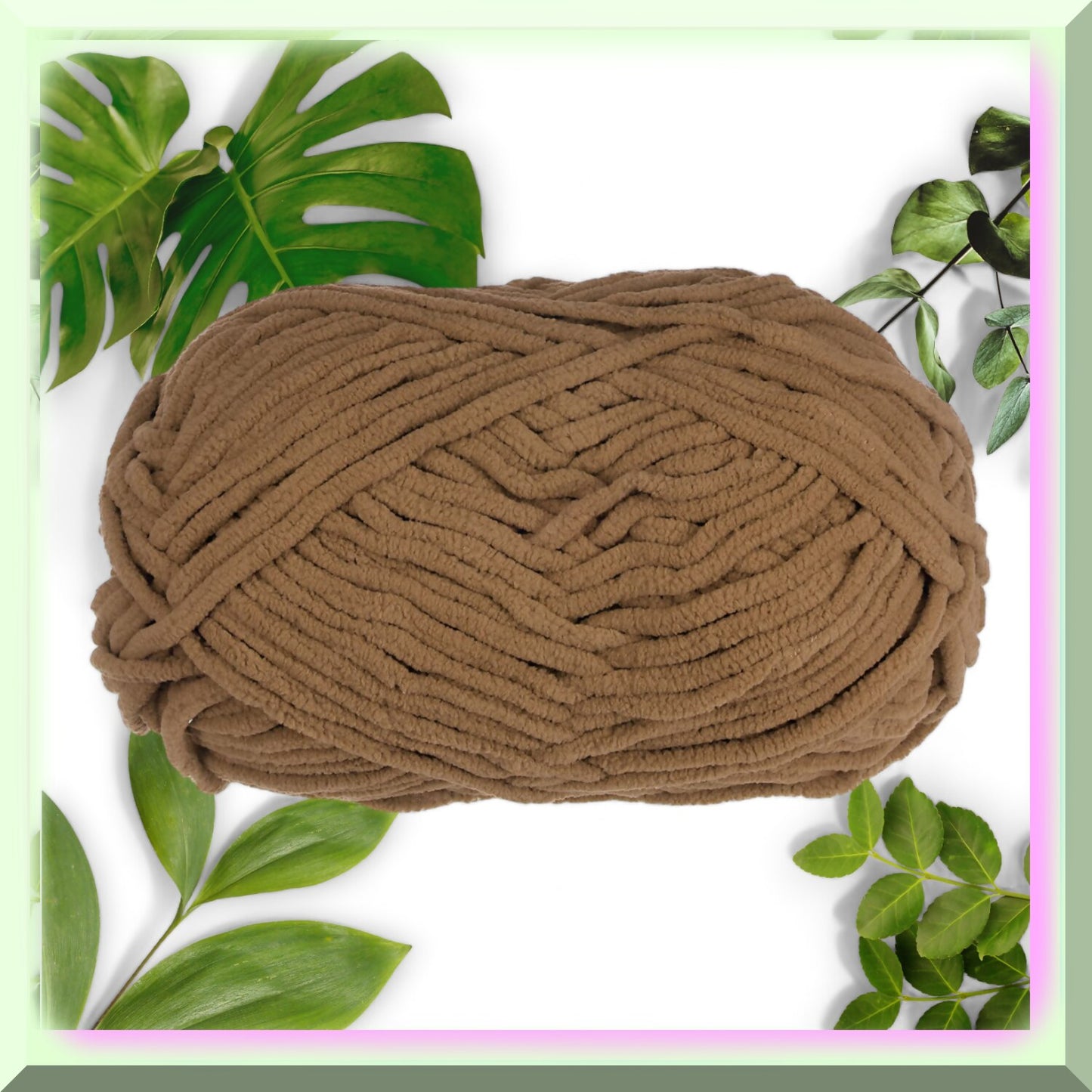 1 Skein Brown Super Bulky Polyester Yarn