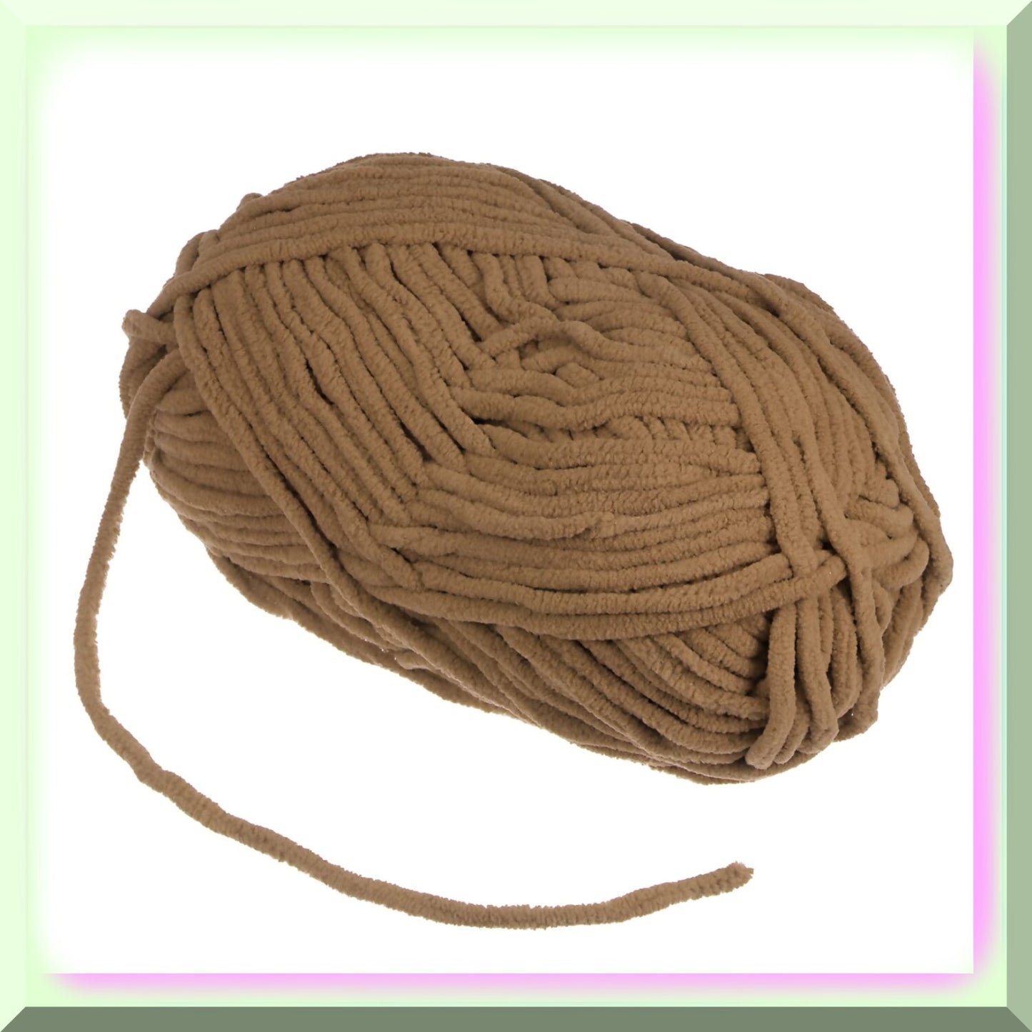 1 Skein Brown Super Bulky Polyester Yarn