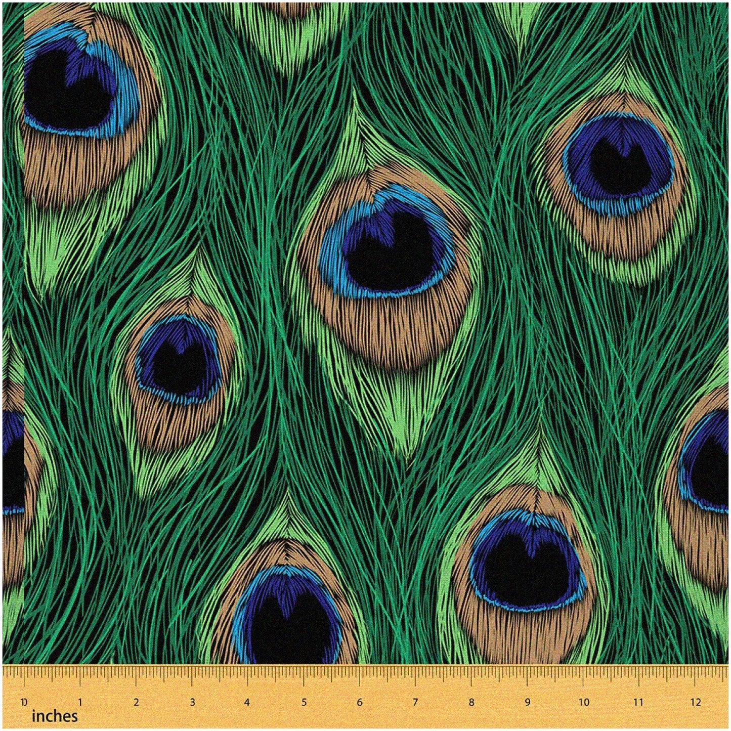 Peacock Plush Fabric 5 Yards Upholstery Decor