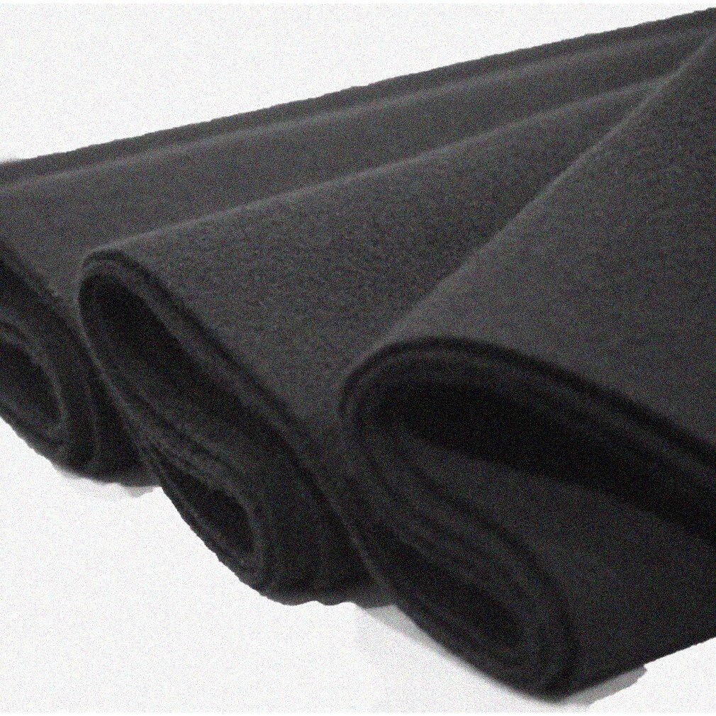 72" Wide Black Acrylic Felt Fabric 1 Yard