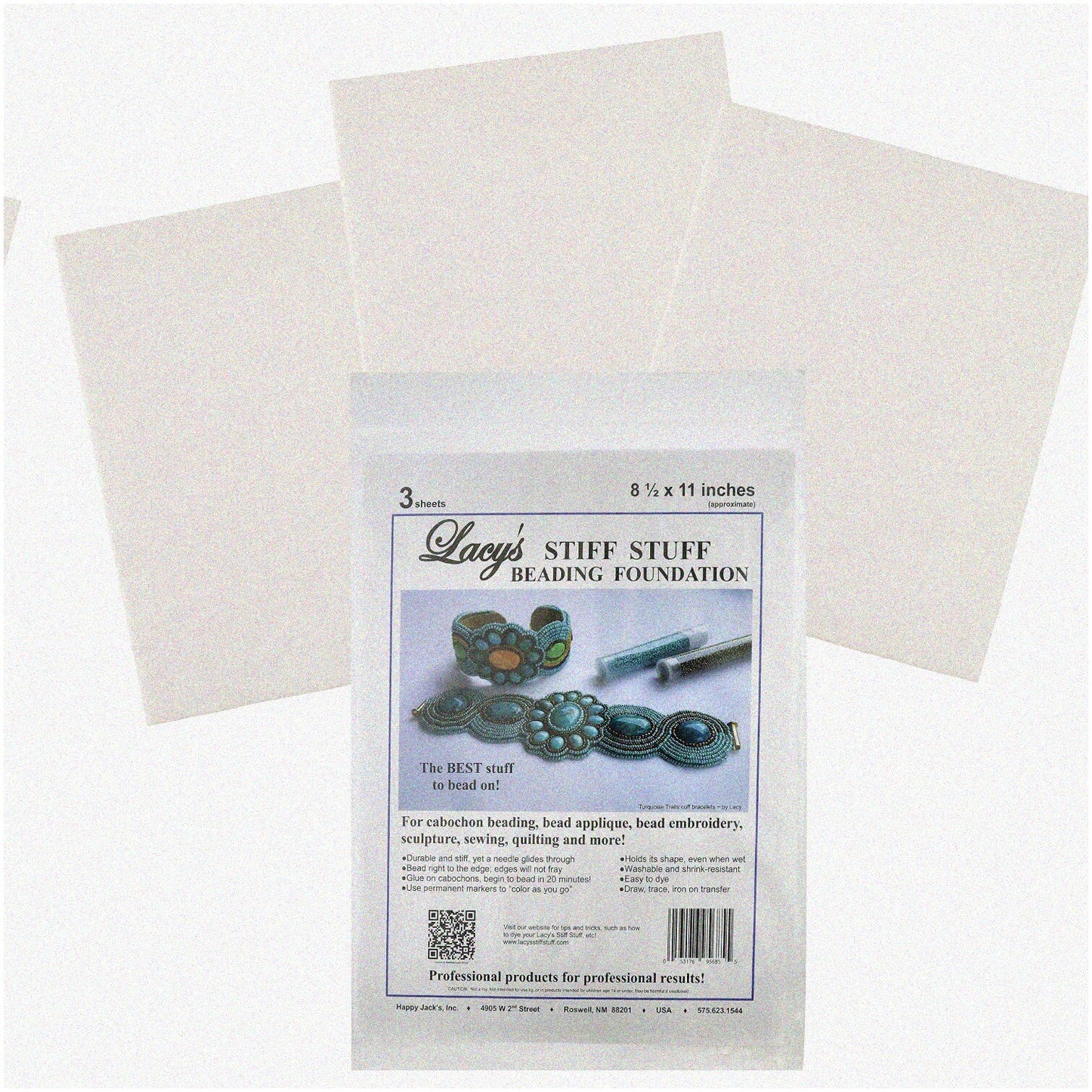 White Fabric Sheets for Bead Embroidery and Sewing