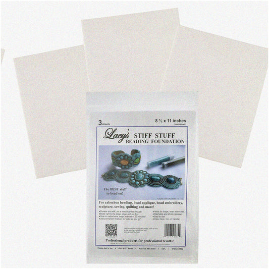 White Fabric Sheets for Bead Embroidery and Sewing