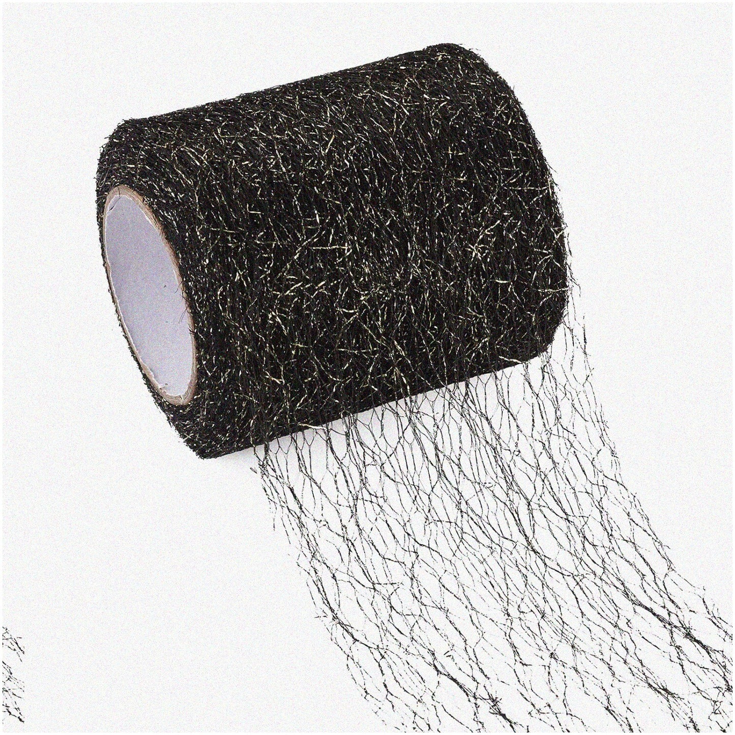 20 Yards Black Mesh Fabric Roll for DIY Crafts and Decorations