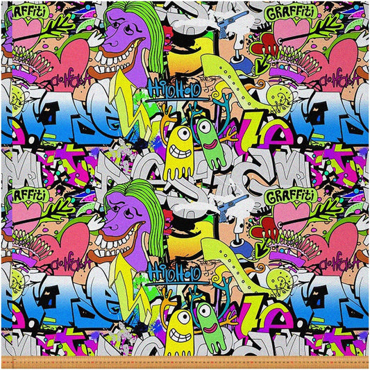 Street Art Outdoor Fabric 1 Yard