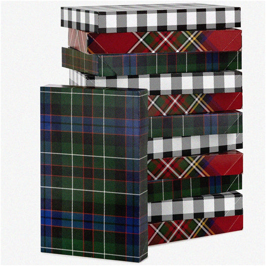 Plaid Party Pack 12 Gift Boxes with 3 Designs