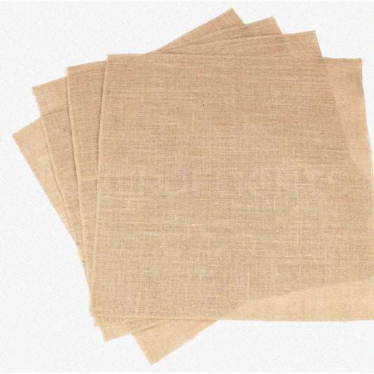 12 Pack 20 Inch Natural Jute Burlap Squares