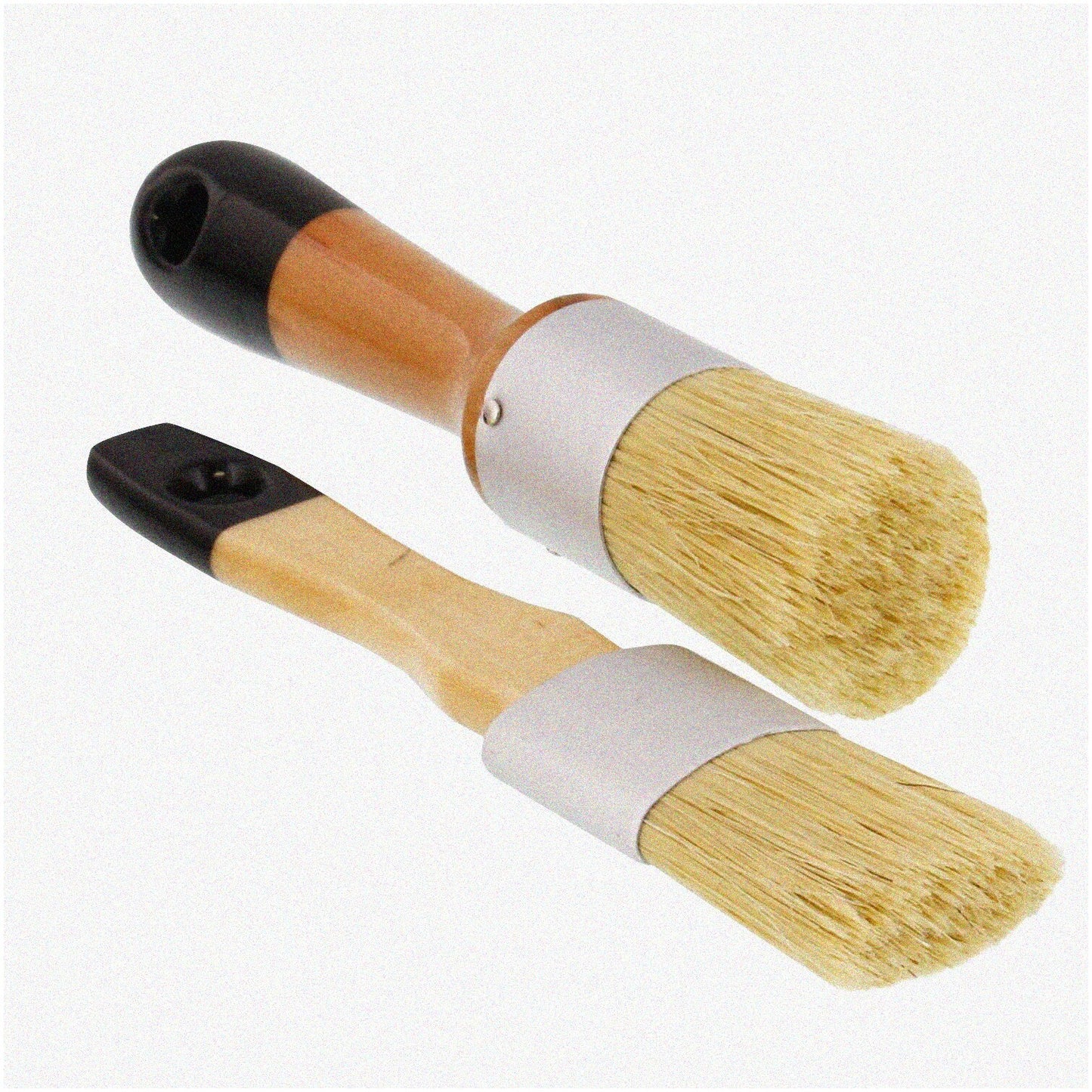 WoodWorks 2-Piece Brush Set for Furniture, Oval & Round