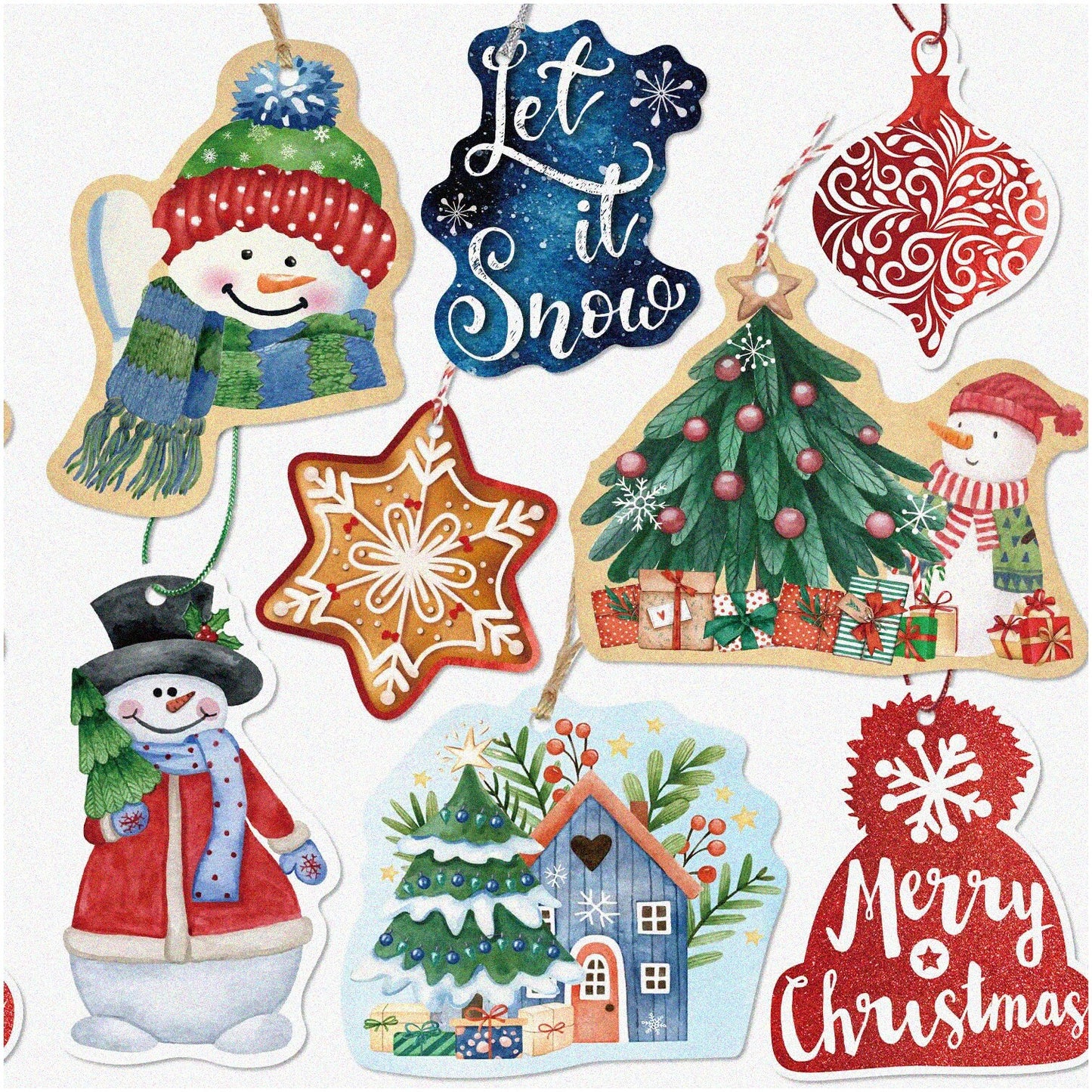 Sparkling Festive Name Tags 60 Count Assorted Glitter Designs