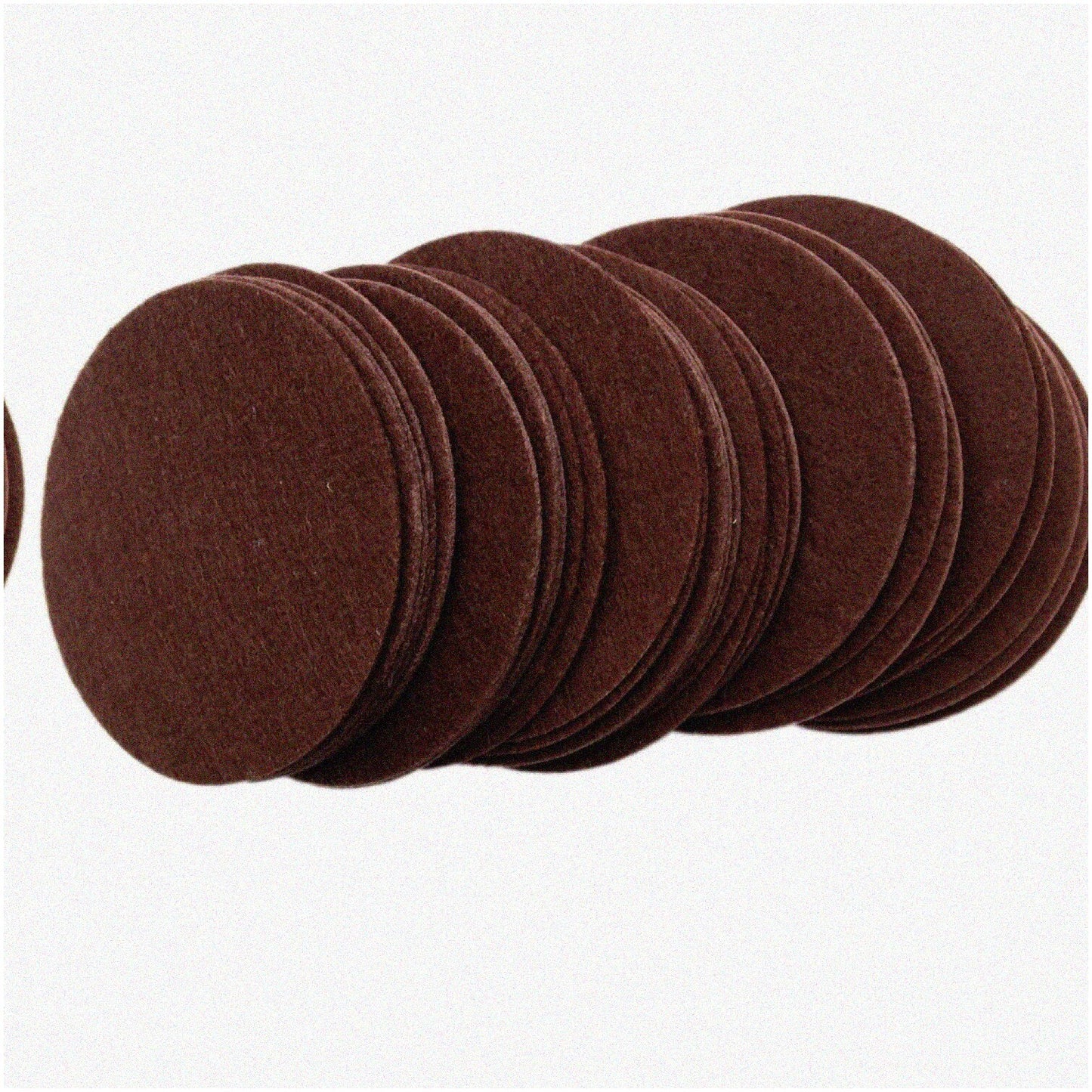 Brown Felt Circles 30 Pack for Crafts
