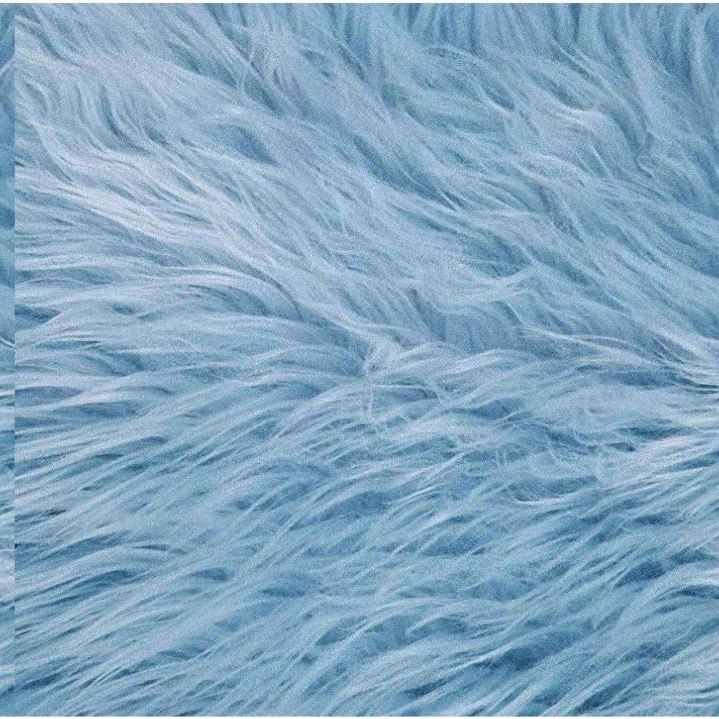 Fluffy Clouds Plush Faux Fur Fabric Baby Blue 18"x60"