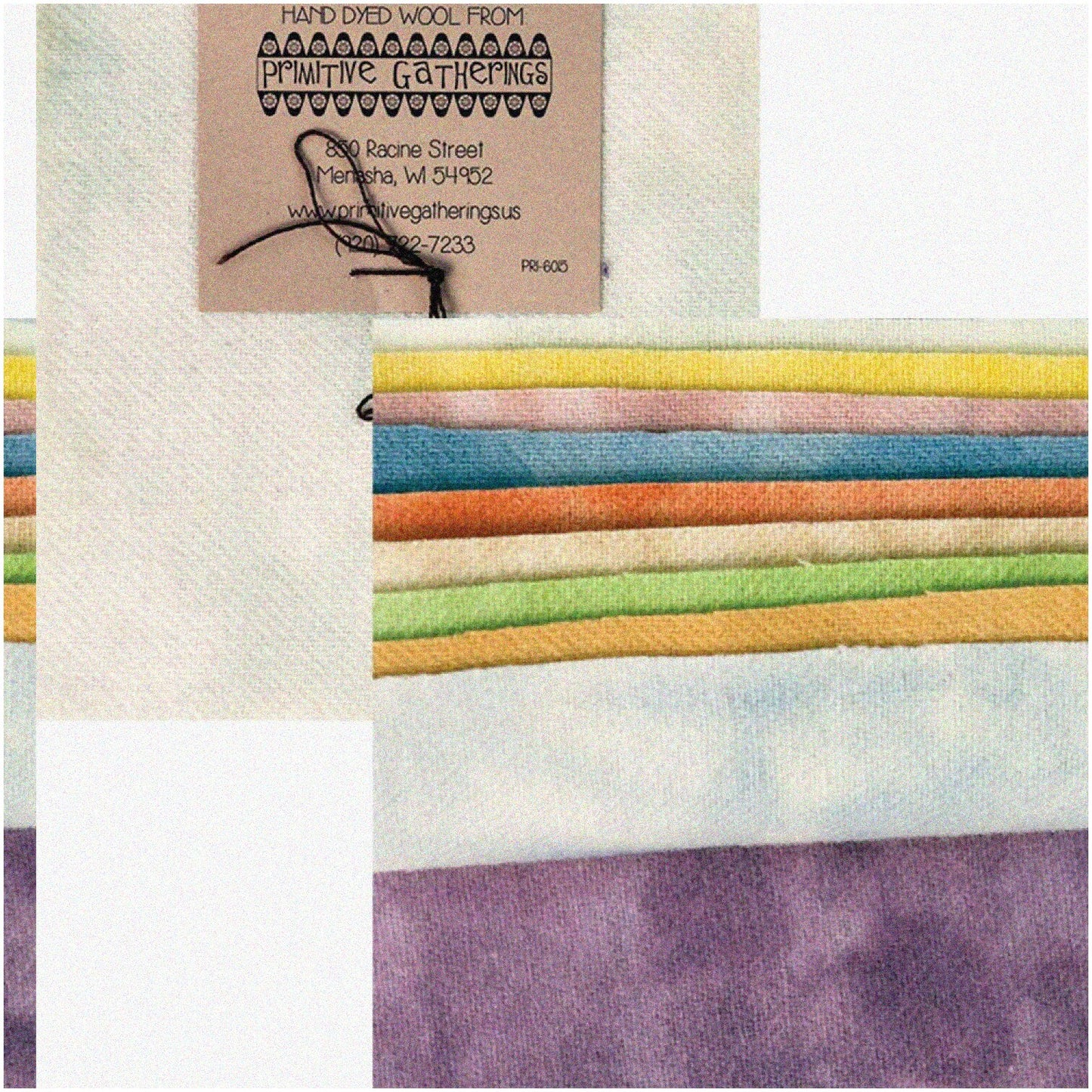 Pastel Dreams Hand Dyed Wool Charm Pack 10 5-inch Squares
