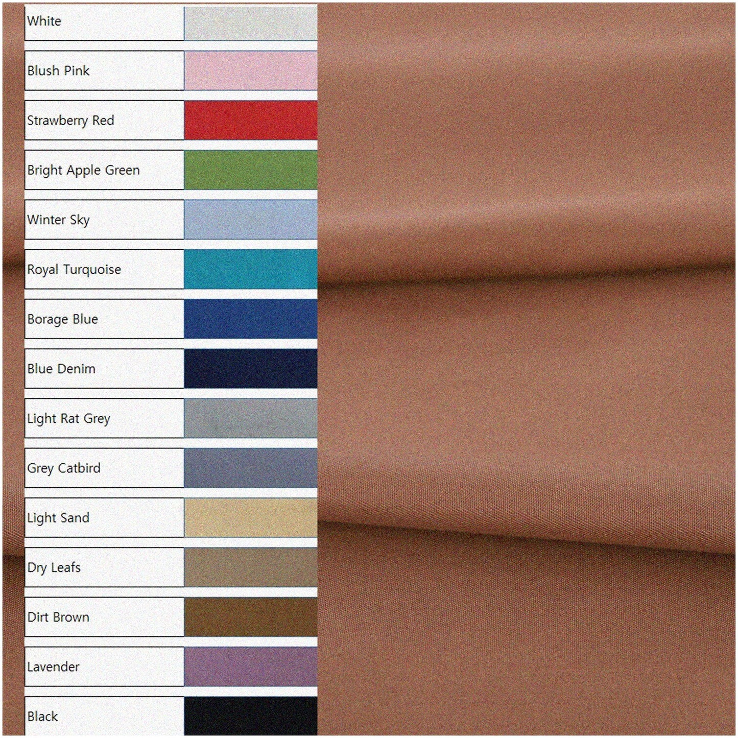 40COUNT Cotton Solid Fabric 3yard Dirt Brown