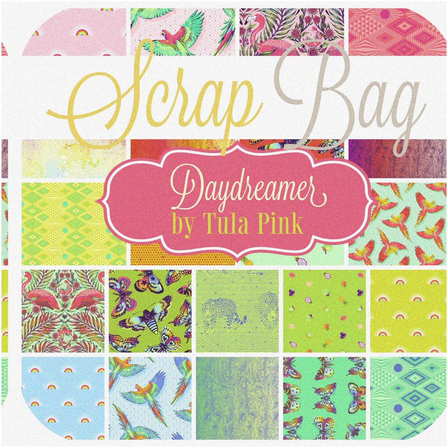 2 Yards Quilt Cotton Fabric Scrap Bag