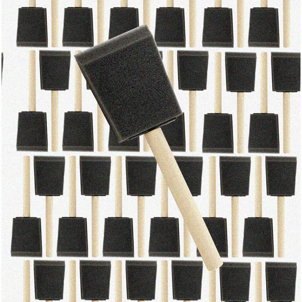 48-Piece Poly Foam Brush Set 2"
