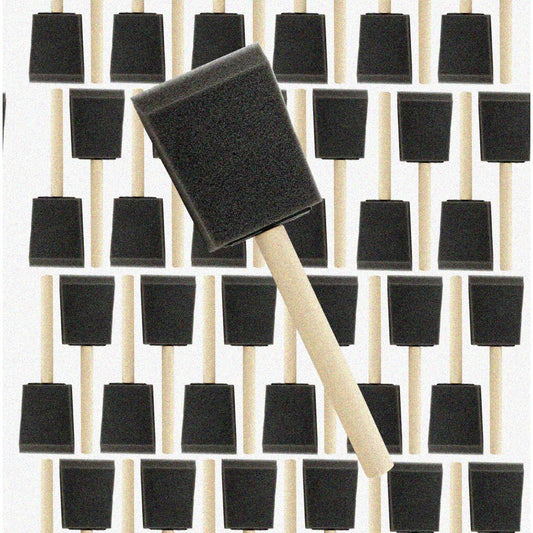 48-Piece Poly Foam Brush Set 2"