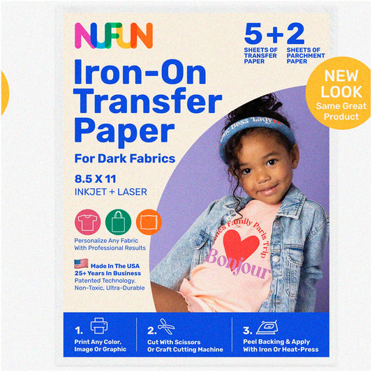 ProPrint Iron-On Transfer Paper for Dark Fabrics 5 Sheets
