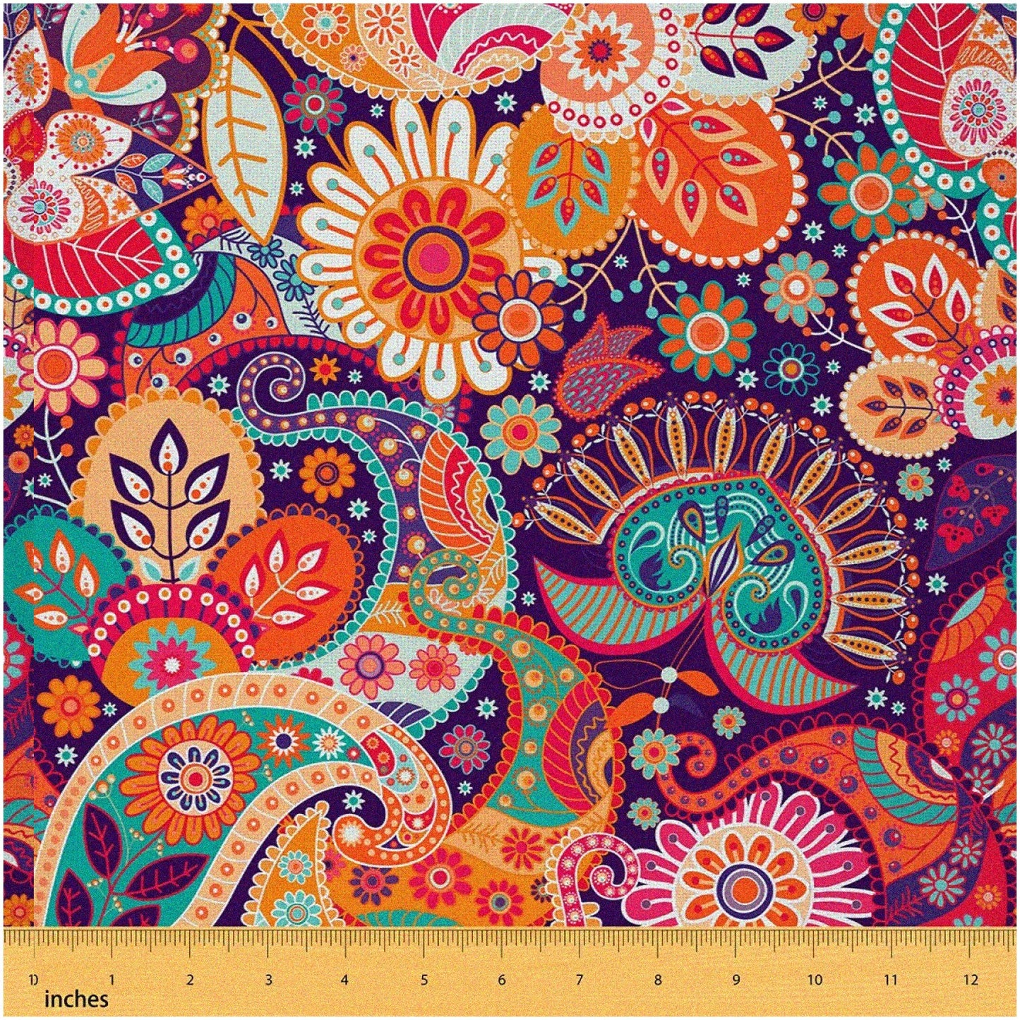 Watercolor Paisley Fabric 3 Yards