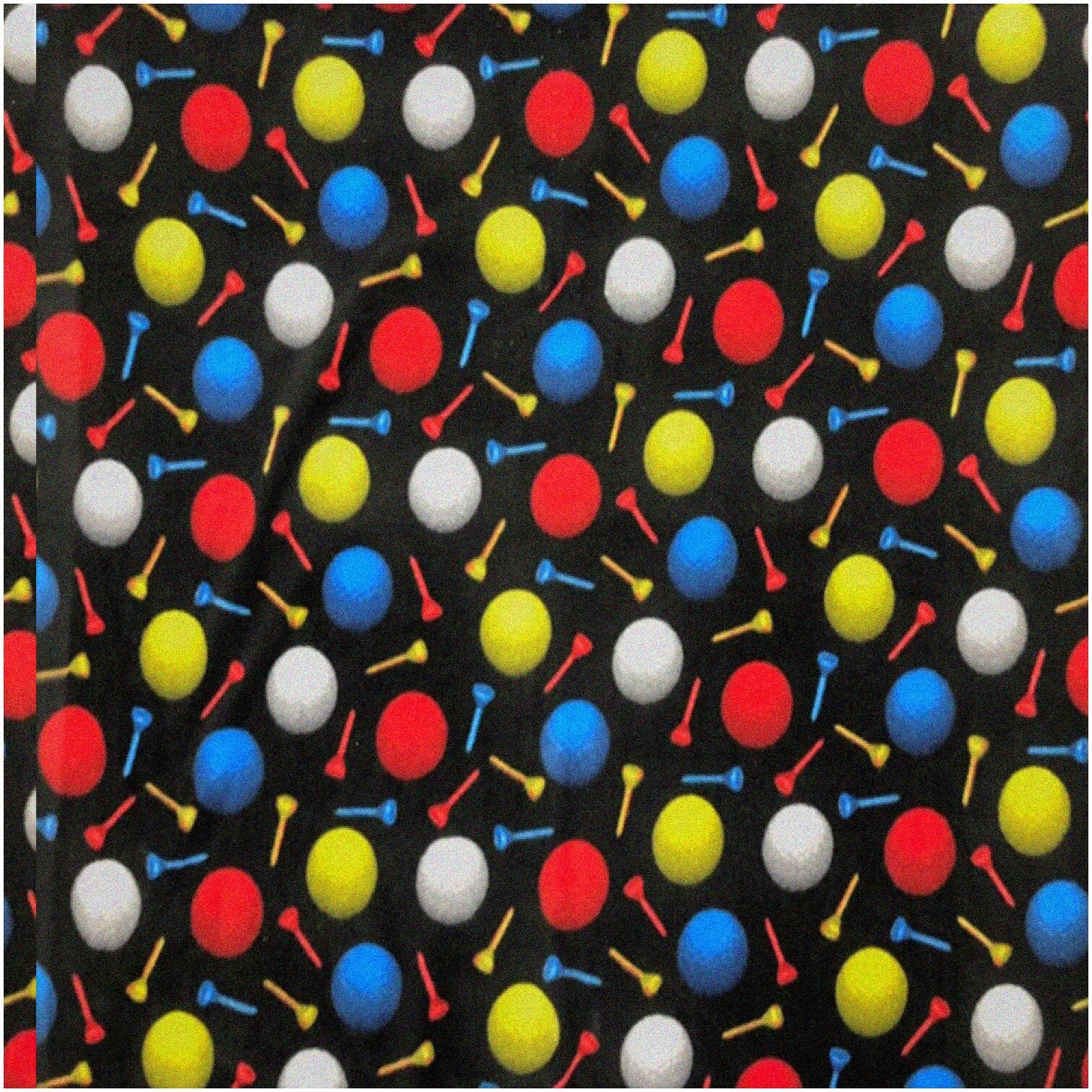Golf Ball Pattern Fleece Fabric 2 Yards Allover Print
