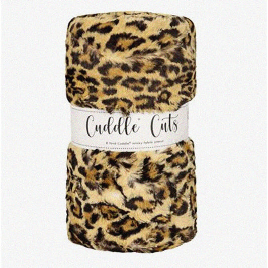 Leopard Sand Luxe Cuddle Plush Fabric 2 Yards