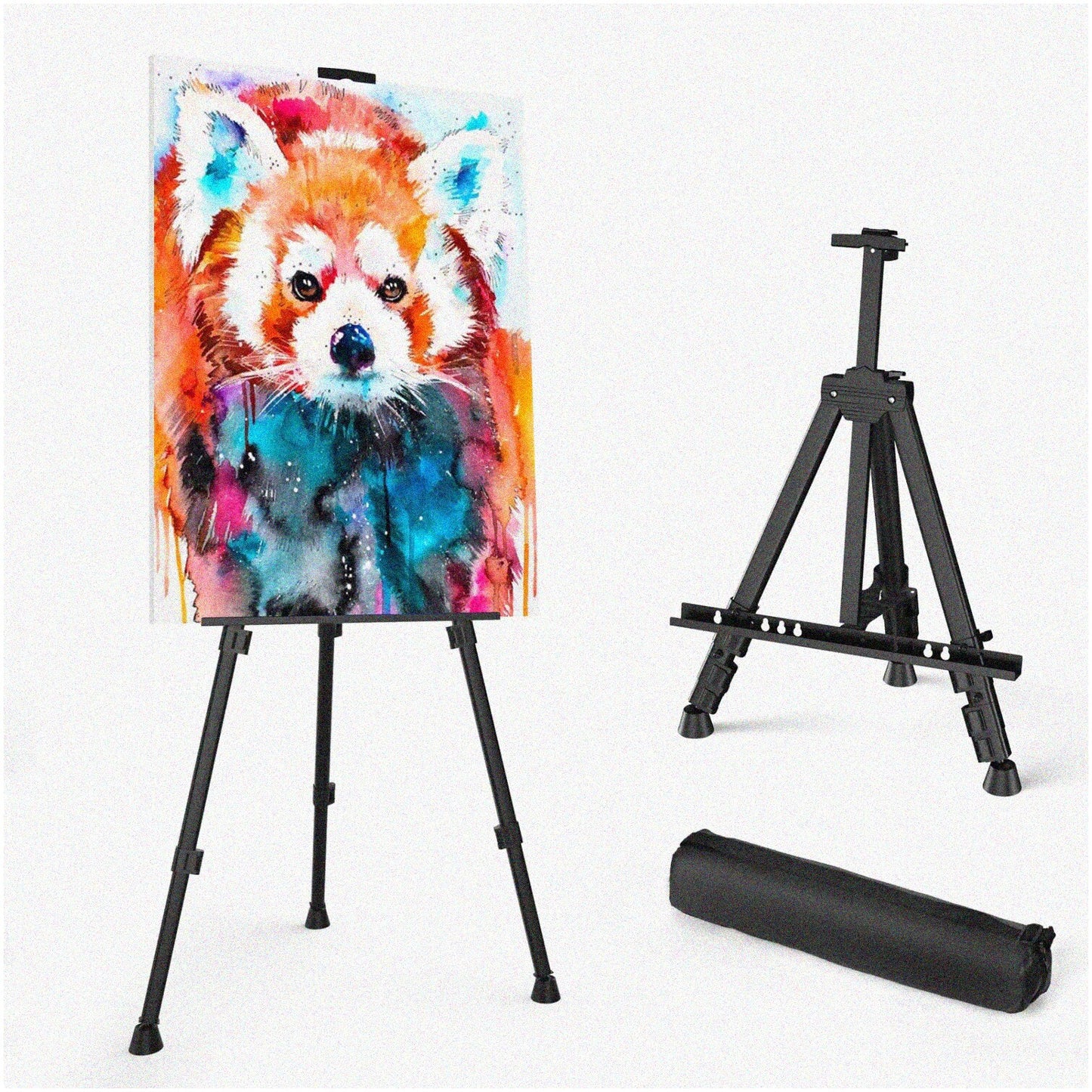 Portable Aluminum Tripod Easel for Artists, Adjustable 17-66"