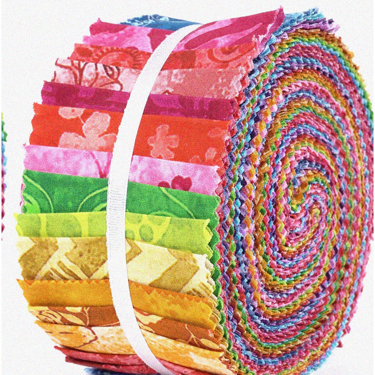 Red Batik Bliss Cotton Quilting Strips 2.5x42in 40Pcs