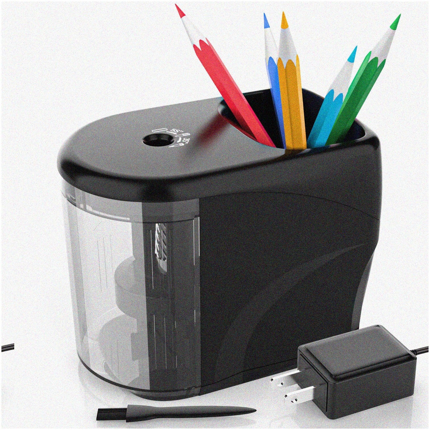 Electric Pencil Sharpener Black 6-8mm